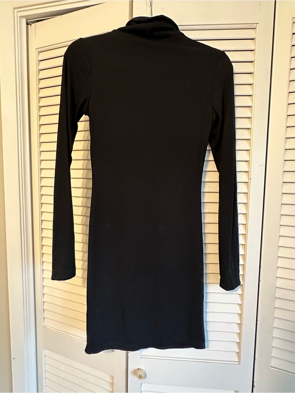 Lulu's Black Long-Sleeve Turtleneck Dress